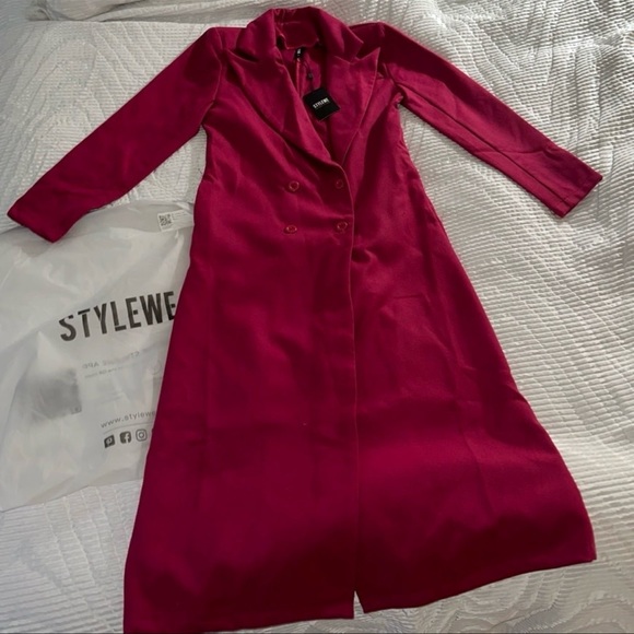 Zara Jackets & Blazers - Hot Pink Peacoat